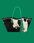 Le Brood Tote: Nguni & Amazon Green